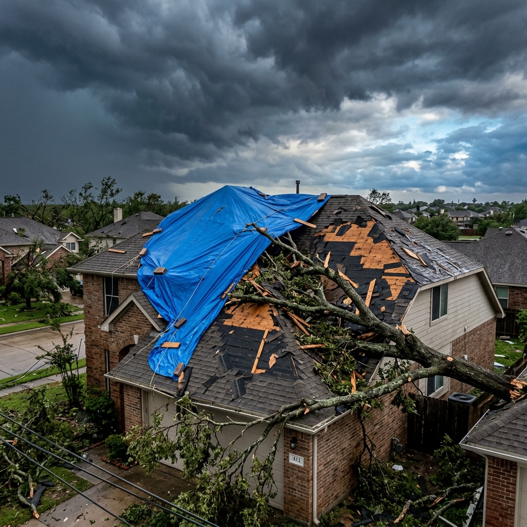 Emergency Roof Repair After a Storm in Cypress